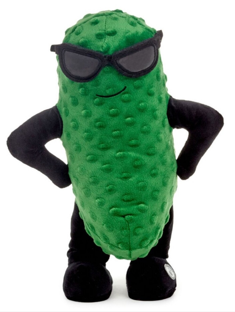 Dancing Plush Green Pickle with Sunglasses